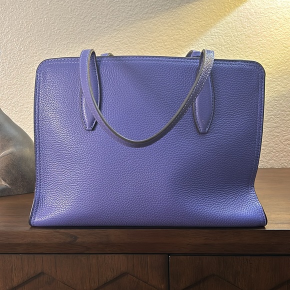 Kate Spade medium top zip satchel WKRU6703 Rowe periwinkle twilight 445 - Picture 6 of 16